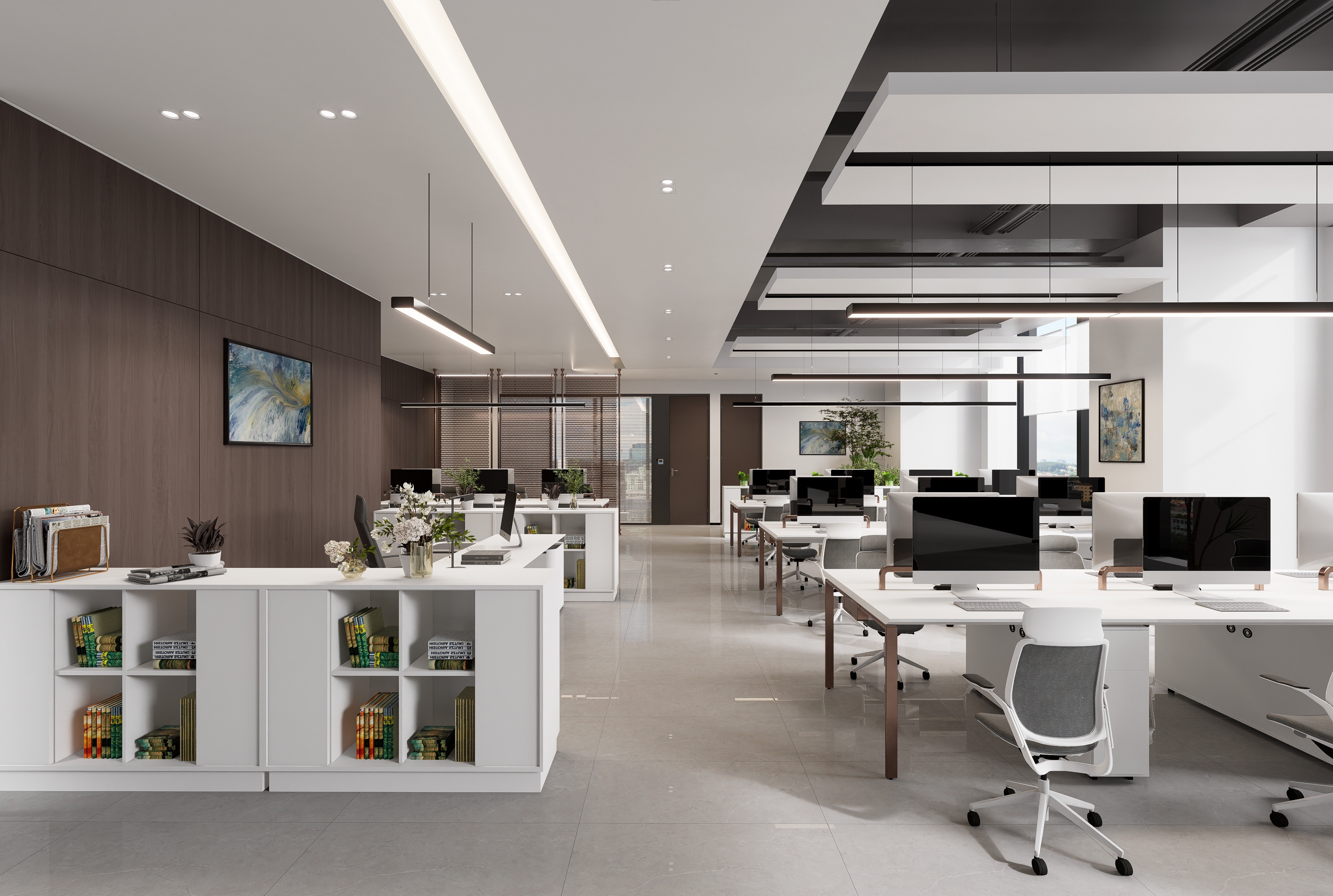 办公室装修高级省钱方案,质感与性价比双在线(图2) 办公区B深色1202P_2_副本.jpg